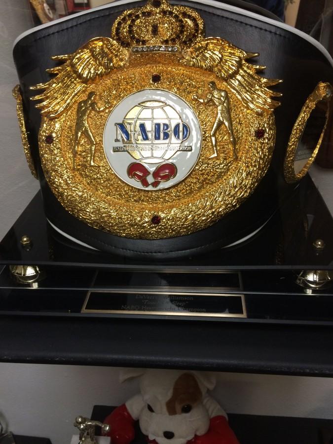 The North American Boxing Association belt.