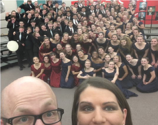 The Choirs takes a selfie before the show.