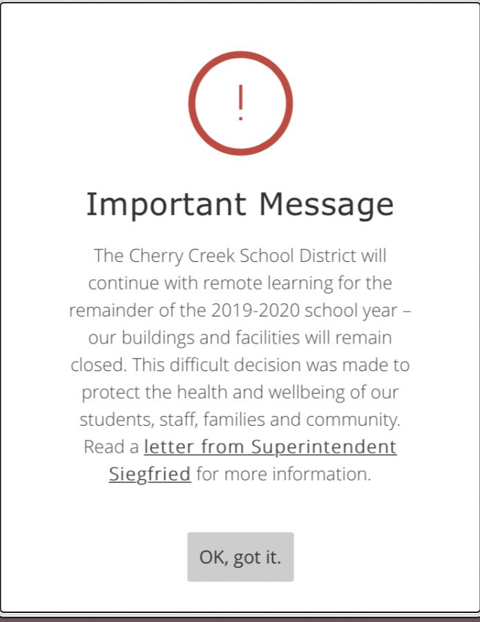 CCSD is now finishing the year remotely