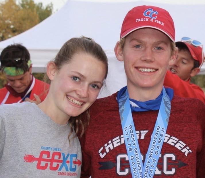 Champs: Baylor Wolfe (left) and Parker Wolfe are all smiles after Parker Wolfe won an individual state championship on October 17th.