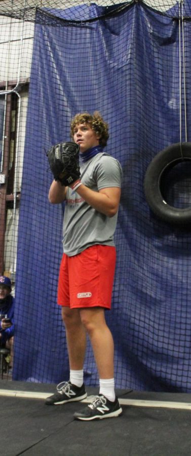 Cooper Katskee, a junior pitcher, expressed that not being able to practice at Creek this year has been difficult. “It’s been hard,” Katskee said. “The juniors and seniors only get about an hour, from nine to ten PM. In one hour you can’t hit and throw a full bullpen.”