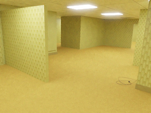 The Backrooms Level 0 is often shown as ominous hallways with bright florescent lights, soggy carpet, and yellow walls like something in your Grandmas house.