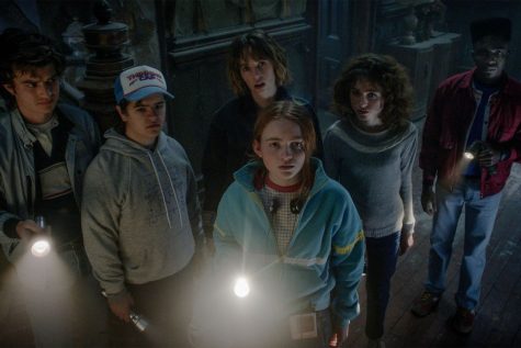 Characters surround Max Mayfield (Sadie Sink), whose struggle against villain Vecna was center in this season.