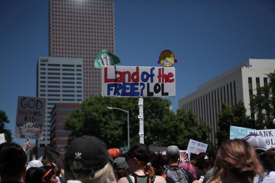 July 2 – People crowded the streets of downtown Denver after it was announced June 24 that the Supreme Court had overturned Roe v. Wade. Colorados government is Democratic enough that it is unlikely we will lose abortion privileges, but surrounding states will largely face abortion restrictions and bans. I attended three protests, and despite the anger at the situation, the energy was hopeful that we could still fight back. – Editor-in-Chief Carly Philpott