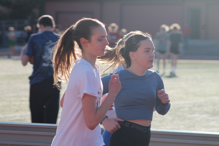Students try out for the track & field team on March 2.