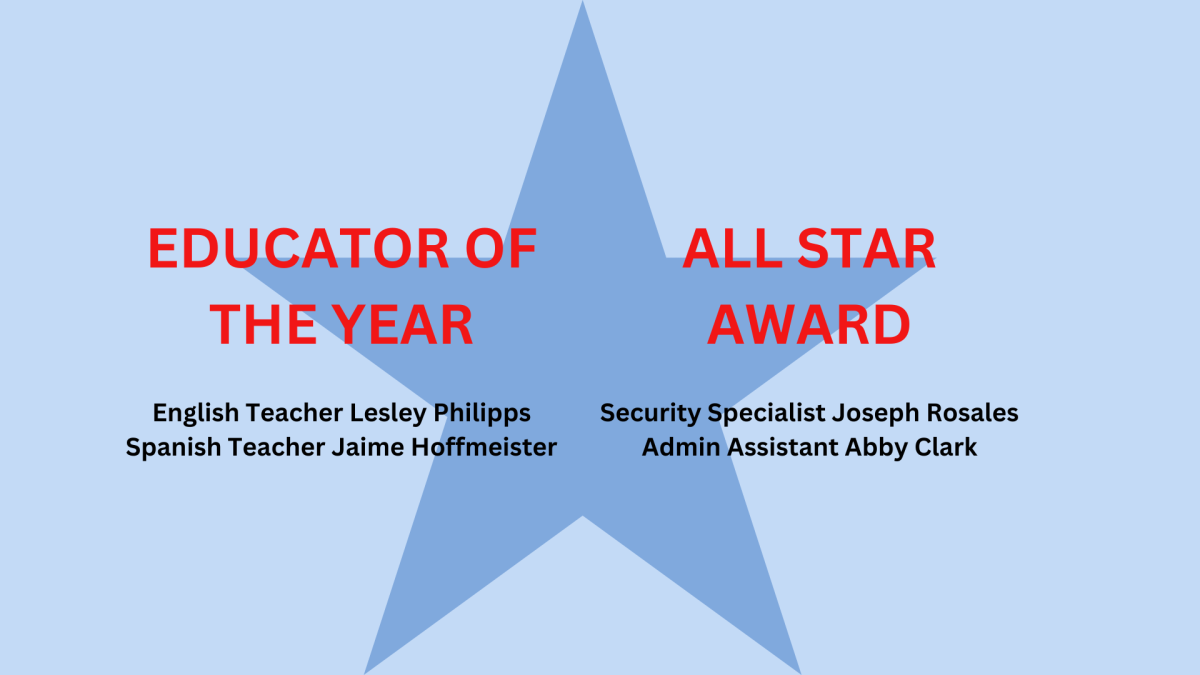 Creek+staff+members+were+recently+selected+for+prestigious+education+and+contribution+awards.+English+teacher+Lesley+Philipps+and+Spanish+teacher+Jaime+Hoffmeister+were+selected+for+Educator+of+the+Year%2C+and+security+specialist+Joseph+Rosales+and+admin+assistant+Abby+Clark+were+selected+for+the+All+Star+award.+%0A+