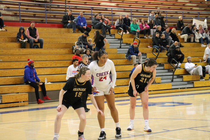 Junior+varsity+shooting+guard+Tianna+Chambers+%28%2324%29+competes+during+a+2022-2023+season+game+against+Arapahoe+on+Jan.+30.+Creek+won+53-41.