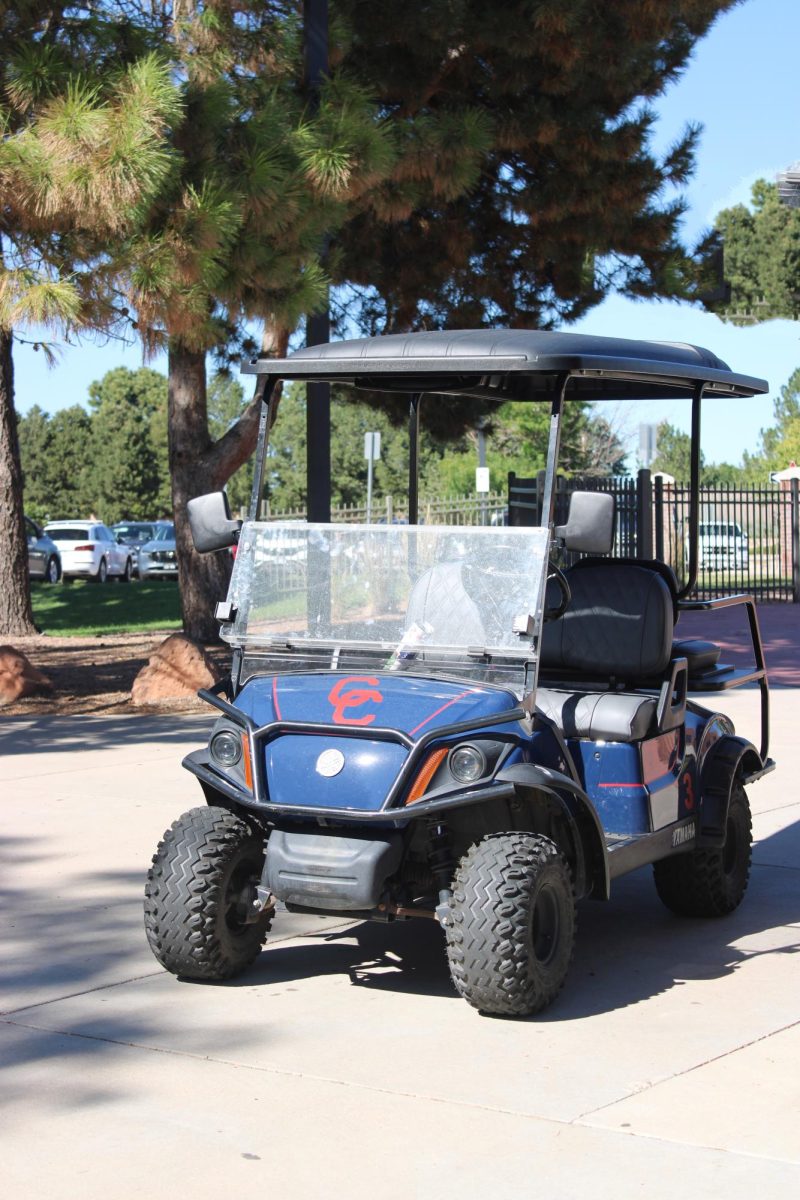 The new golf carts are used around campus to help injured students.