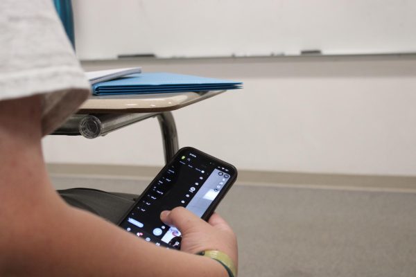 According to Littleton High School sophomore River Lasswell, some students, many of whom disagree with the new phone policy, have disobeyed it by simply hiding their phones under their desks.