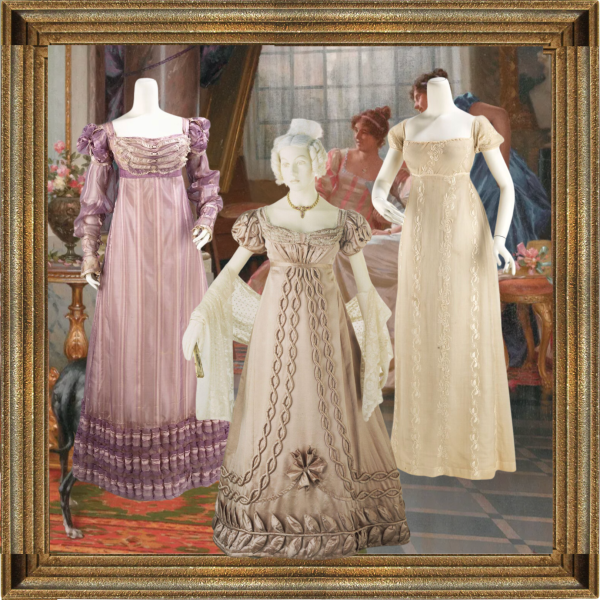 Regencey-core is a new trend where women wear clothing typically from the regency era. 