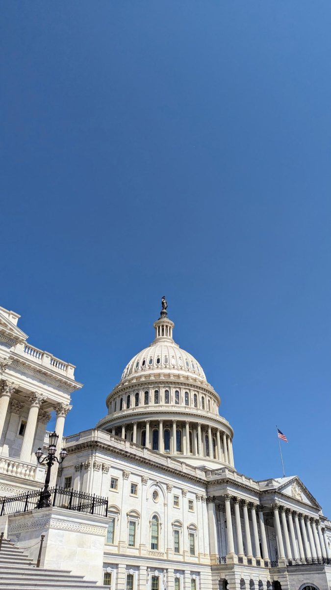 The United States Capitol Building as seen from Pennsylvania Avenue Southwest.