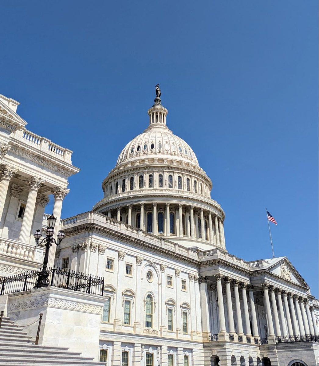 The United States Capitol Building as seen from Pennsylvania Avenue Southwest.