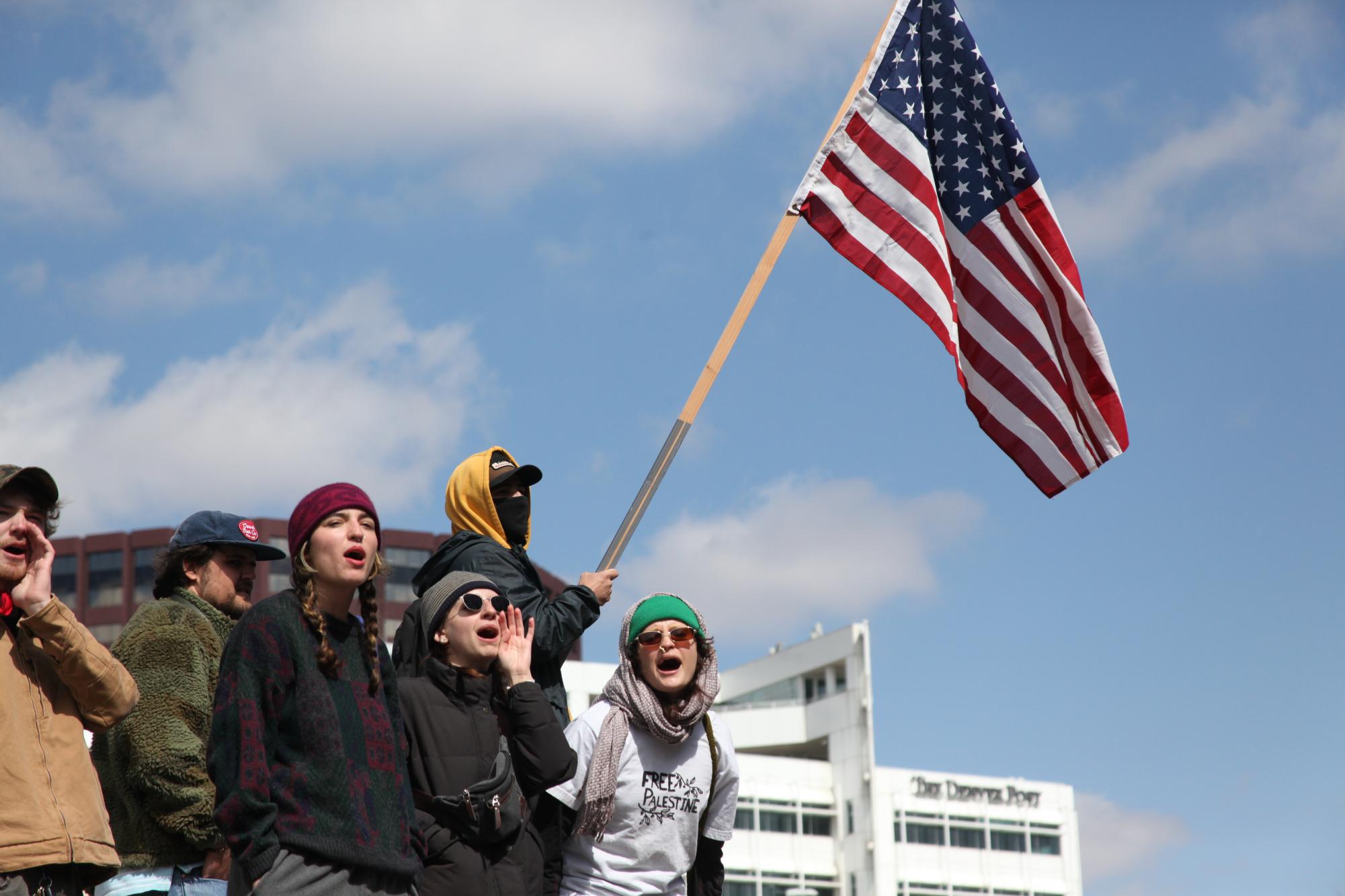 Creek Students Join Denverites to ‘Hands-Off’ Protest Trump Administration