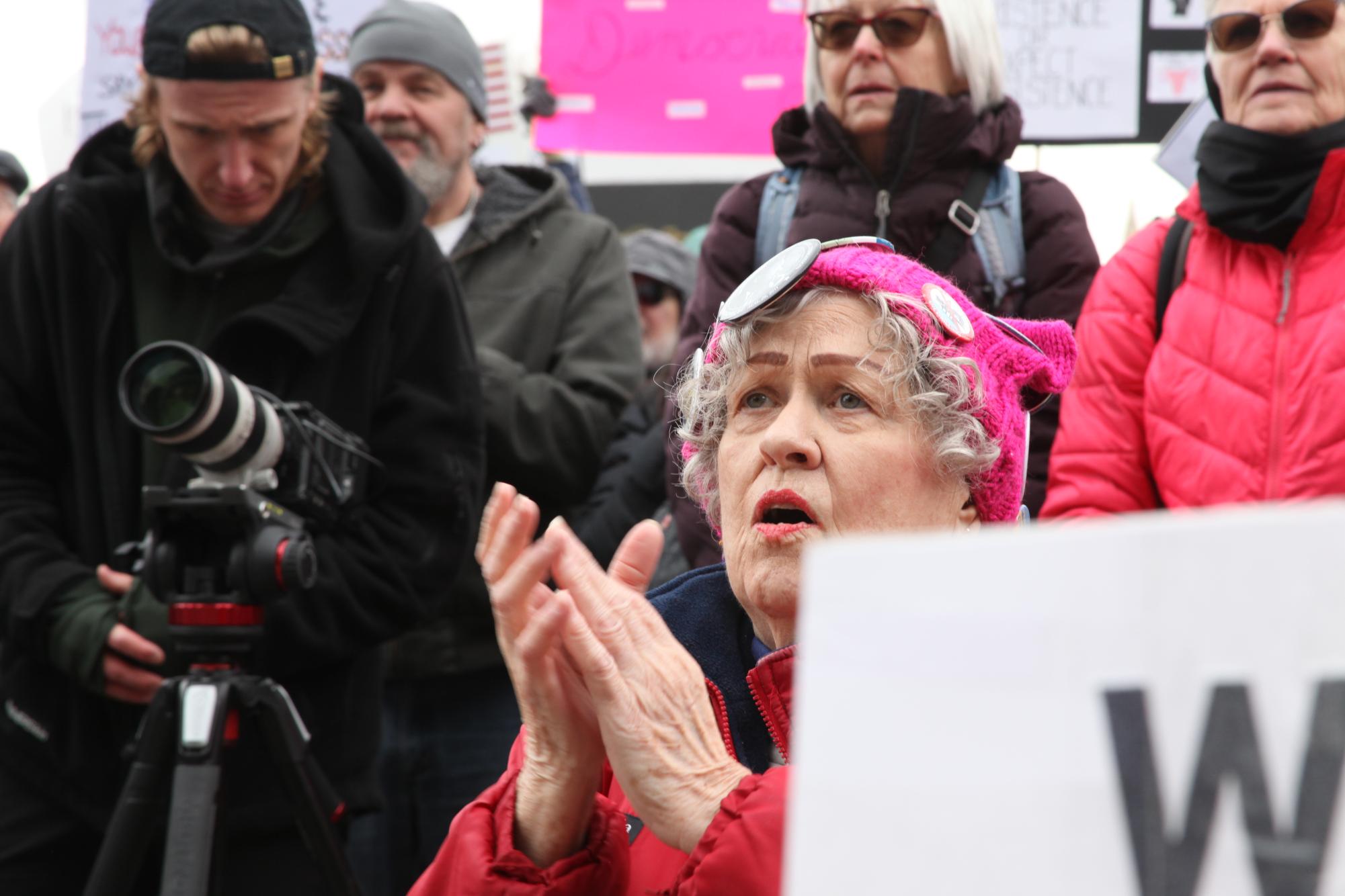Creek Students Join Denverites to ‘Hands-Off’ Protest Trump Administration
