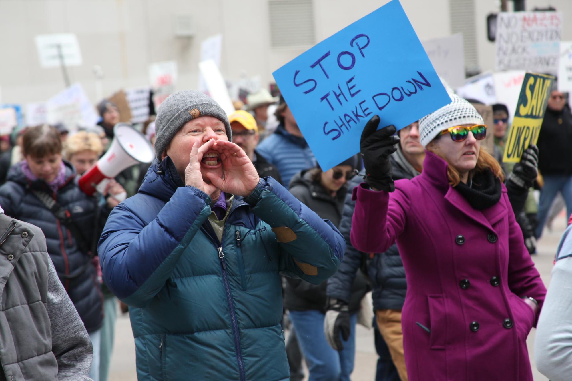Creek Students Join Denverites to ‘Hands-Off’ Protest Trump Administration