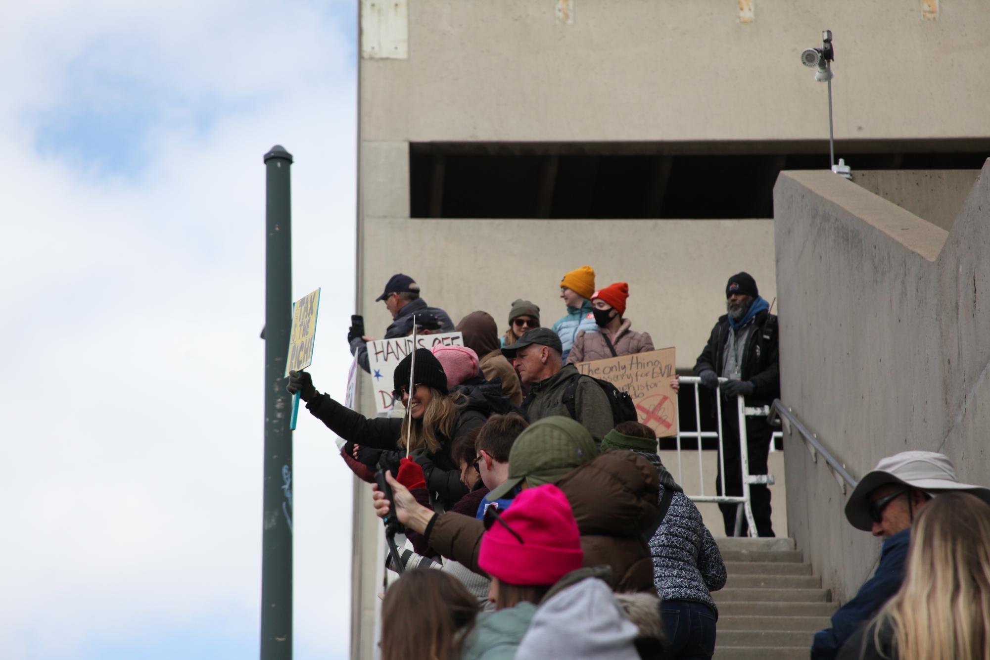 Creek Students Join Denverites to ‘Hands-Off’ Protest Trump Administration
