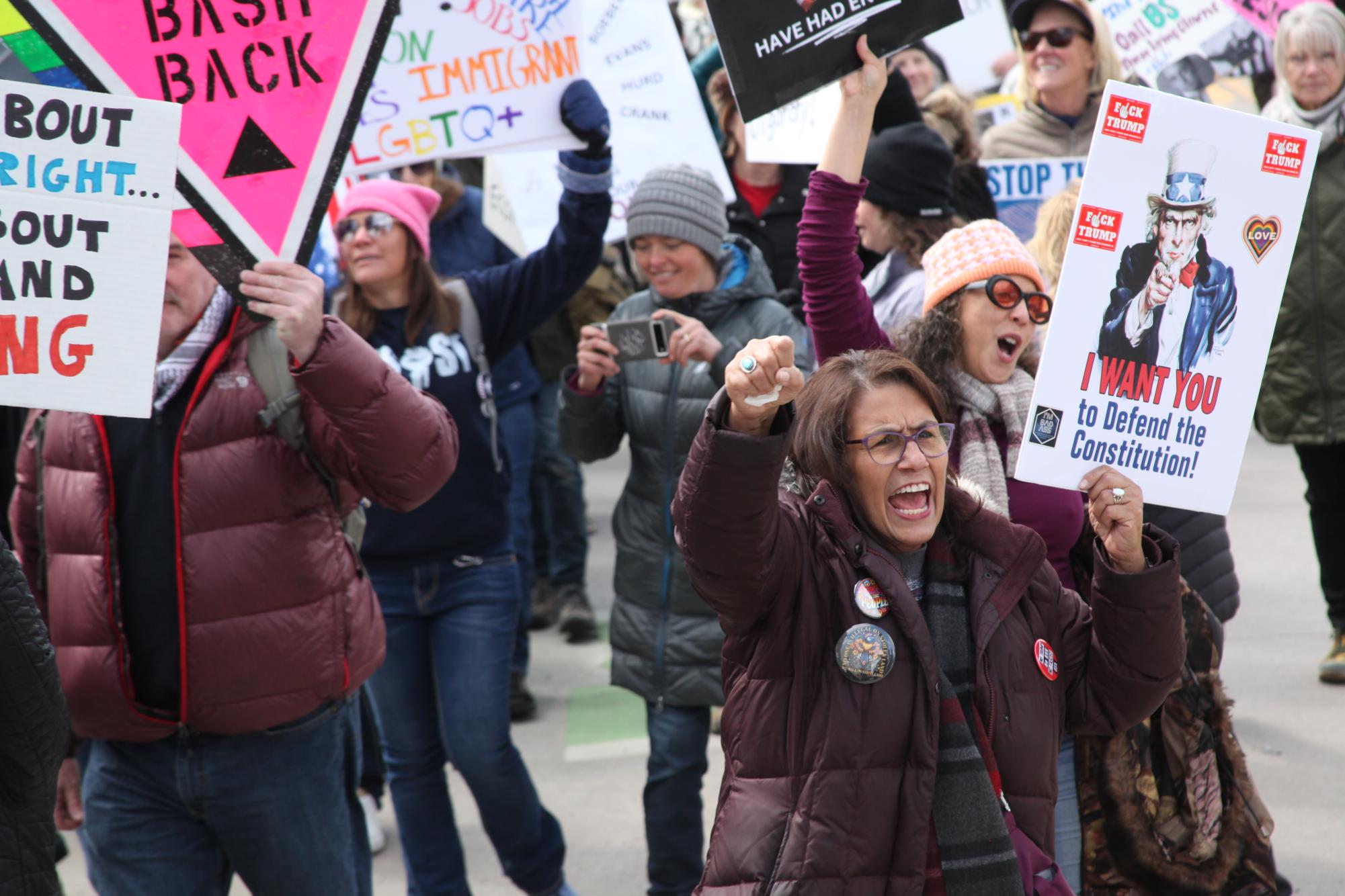 Creek Students Join Denverites to ‘Hands-Off’ Protest Trump Administration