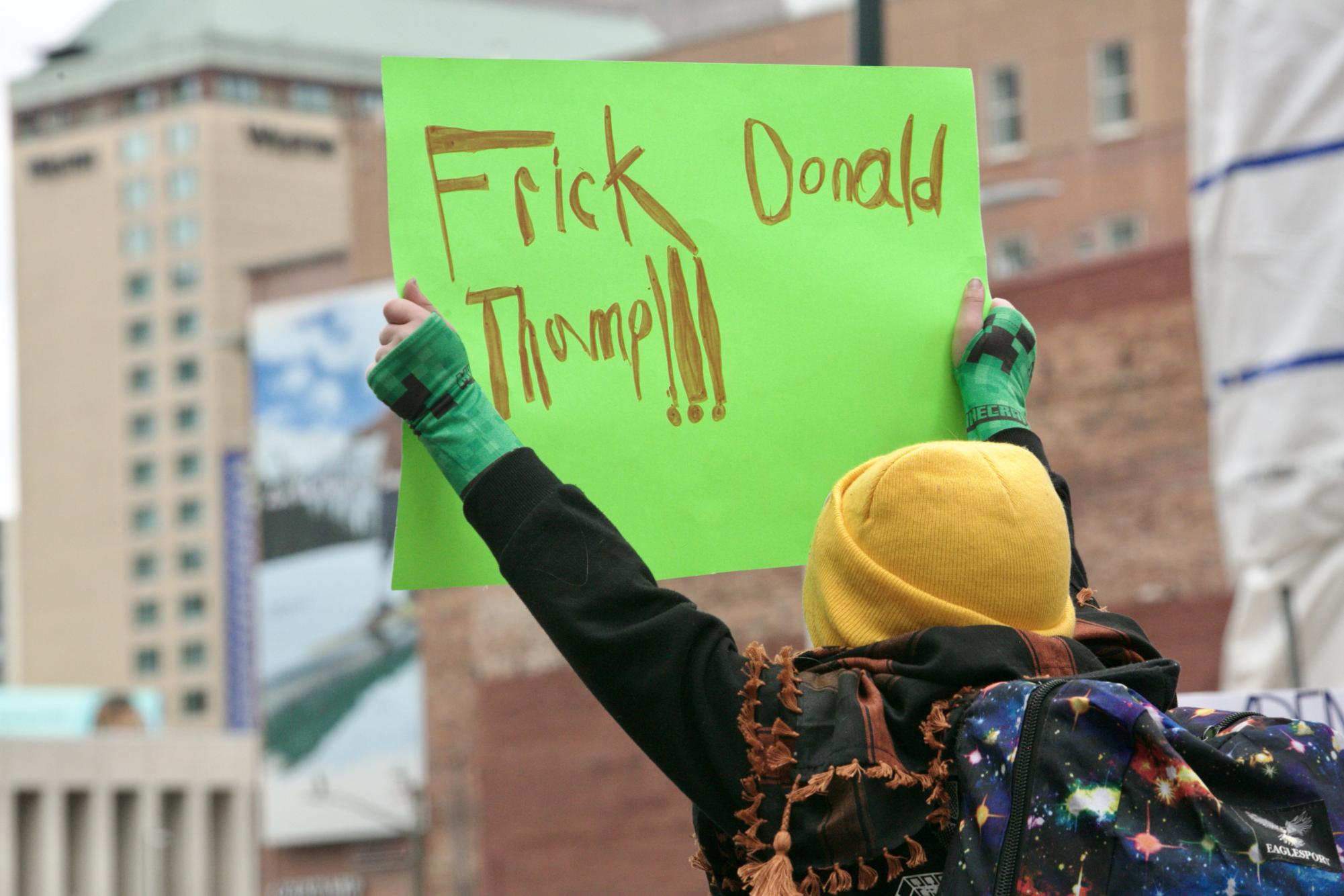 Creek Students Join Denverites to ‘Hands-Off’ Protest Trump Administration