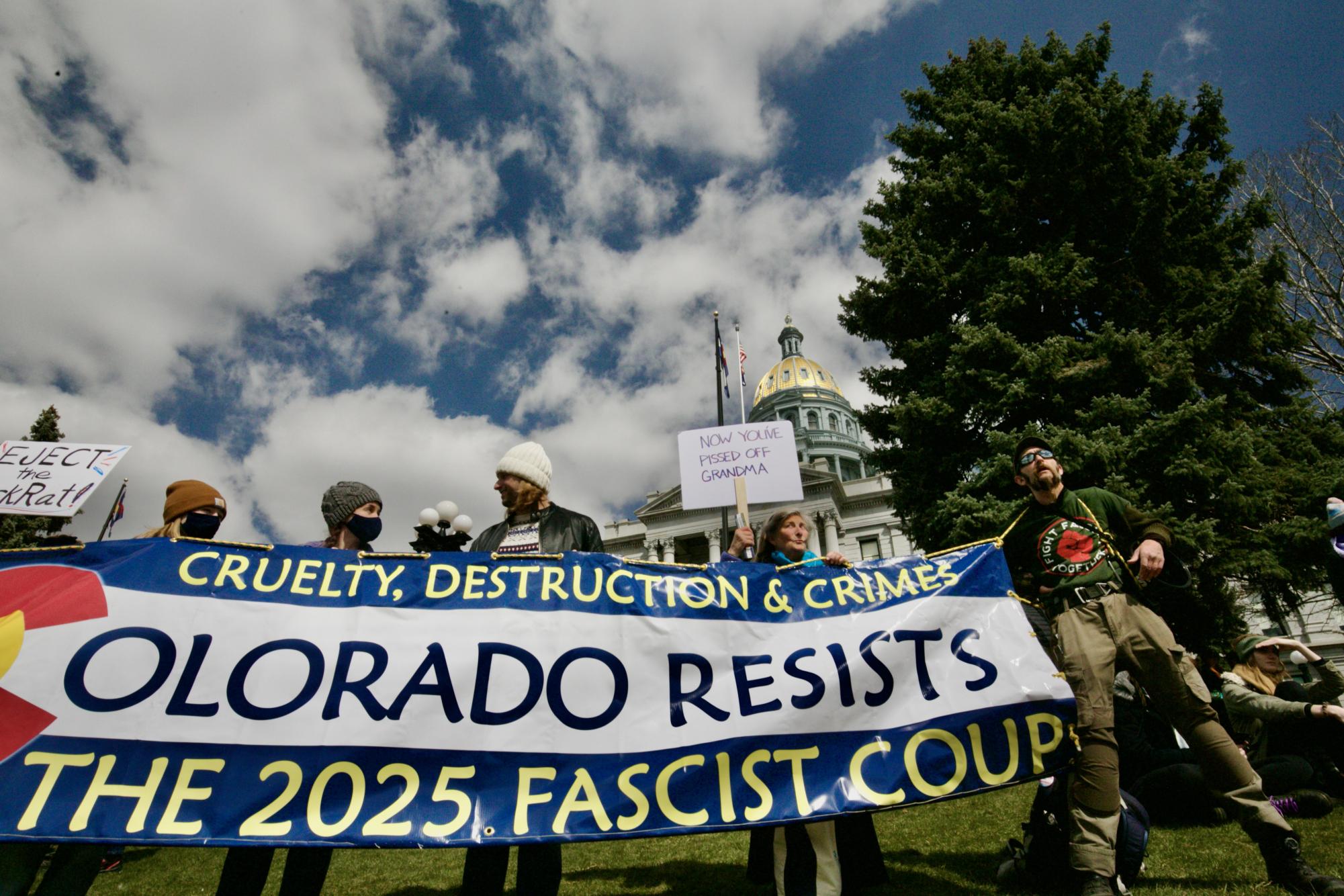 Creek Students Join Denverites to ‘Hands-Off’ Protest Trump Administration