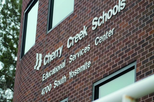A view of Cherry Creek School District Educational Services, housing the superintendent's office, from Union Ave.